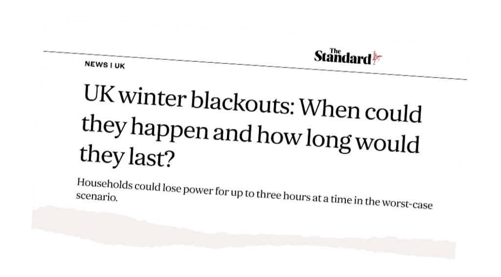 The Standard - UK Winter Blackouts The Standard - UK Winter Blackouts